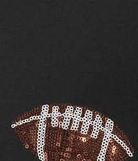 Anna & Ava Sequin Football Top