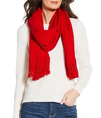Anna & Ava Solid Fringe Oblong Scarf