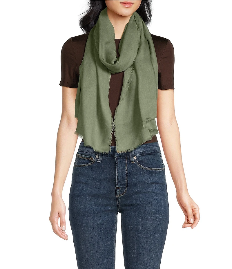 Anna & Ava Solid Scarf Wrap with Fringe