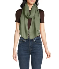 Anna & Ava Solid Scarf Wrap with Fringe