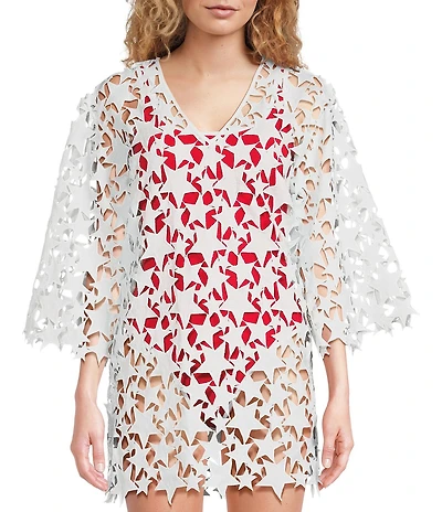Anna & Ava Star Americana Cut Out Swimsuit Cover Up