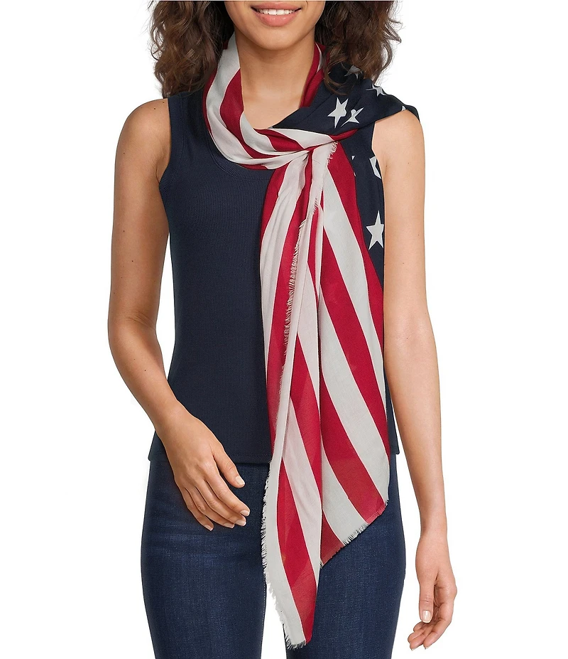 Anna & Ava Stars and Stripes Americana Scarf Wrap