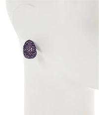 Anna & Ava Stone Bean Puffy Hoop Earrings