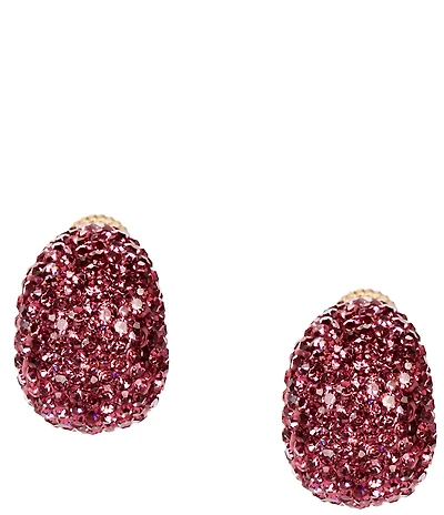 Anna & Ava Stone Bean Puffy Hoop Earrings