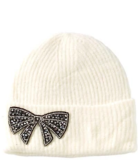 Anna & Ava Stone Bow Cuff Beanie
