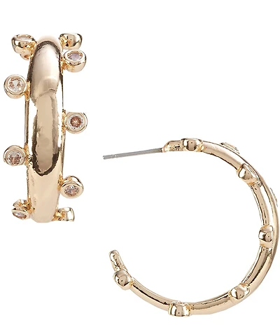 Anna & Ava Stone Wide Hoop Earrings