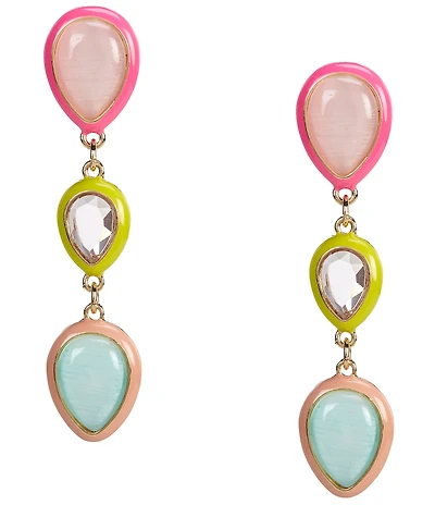 Anna & Ava Teardrop Mismatched Linear Earrings
