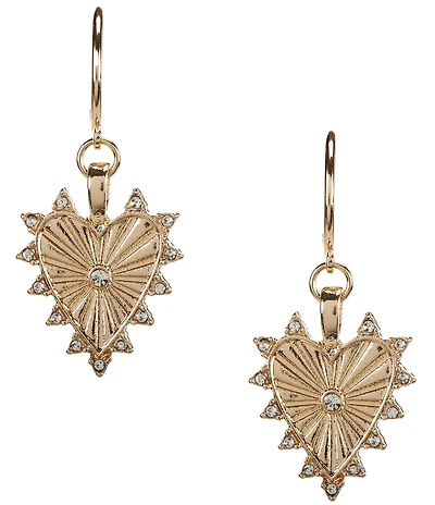 Anna & Ava Textured Heart Hoop Earrings