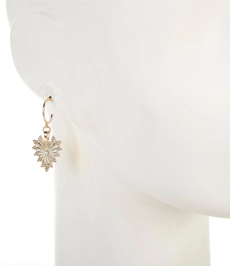 Anna & Ava Textured Heart Hoop Earrings