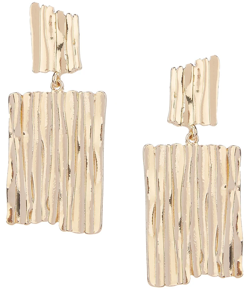 Anna & Ava Textured Rectangle Drop Earrings