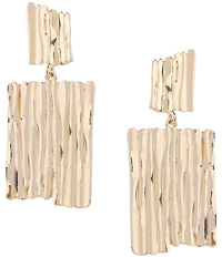 Anna & Ava Textured Rectangle Drop Earrings