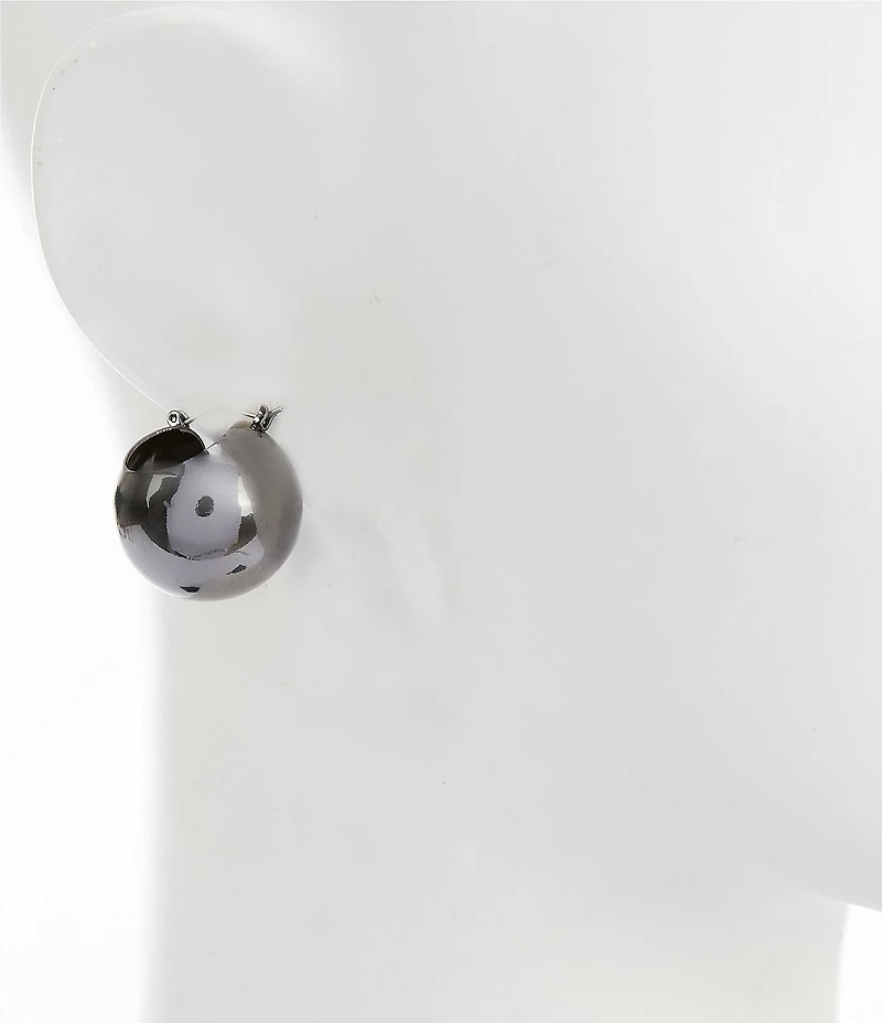 Anna & Ava Thick Ball Hoop Earrings