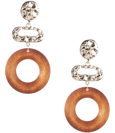 Anna & Ava Three Oval Drop Statement Orbital Earrings