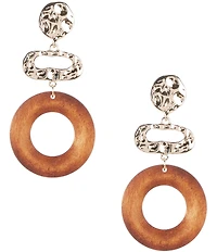 Anna & Ava Three Oval Drop Statement Orbital Earrings