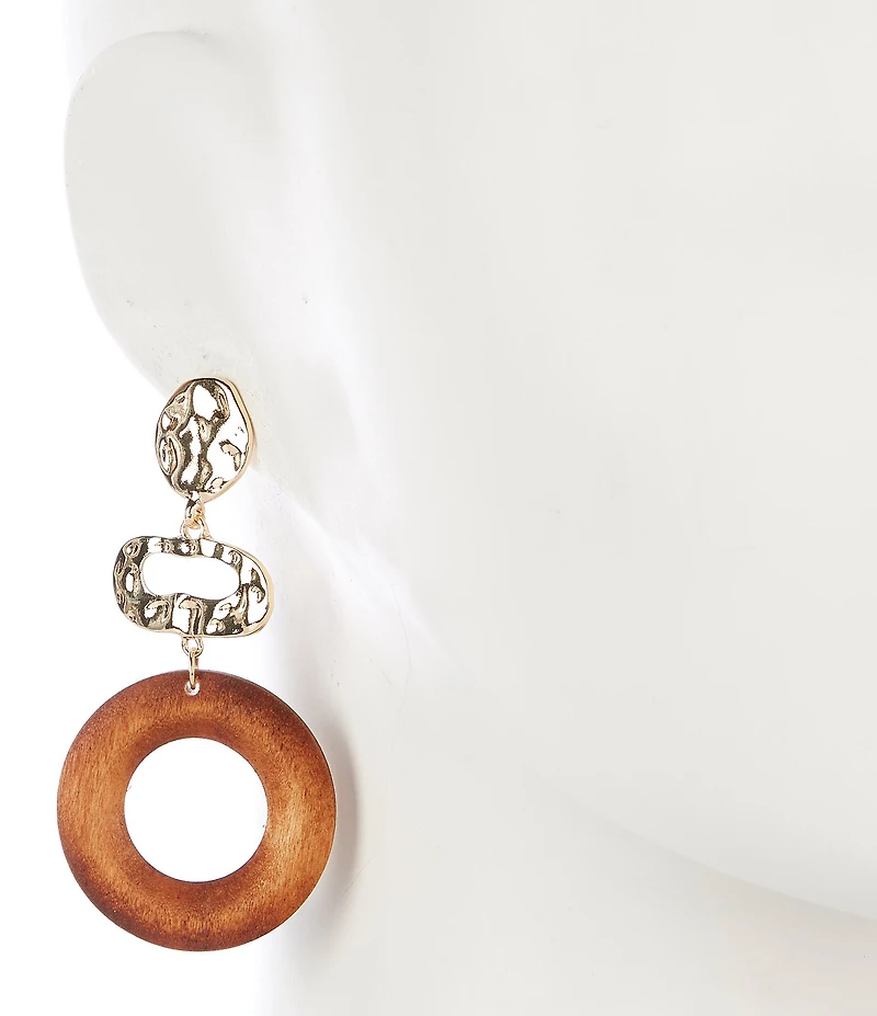 Anna & Ava Three Oval Drop Statement Orbital Earrings