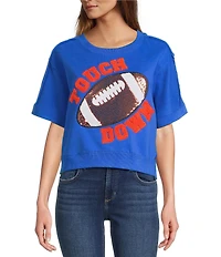 Anna & Ava Touch Down Football Patch Top