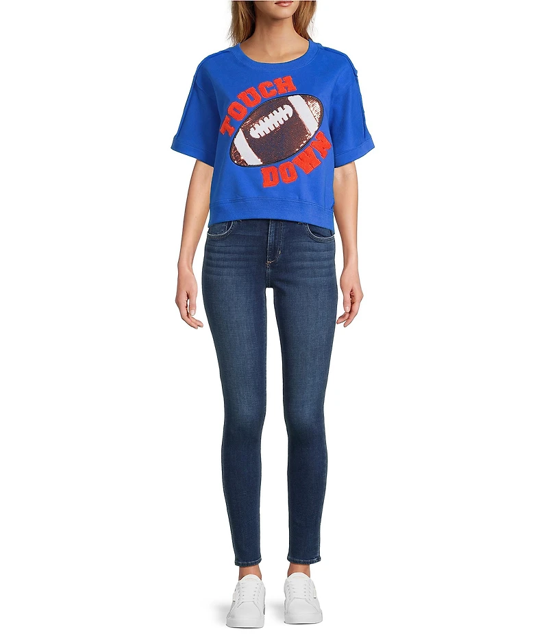 Anna & Ava Touch Down Football Patch Top