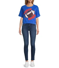 Anna & Ava Touch Down Football Patch Top