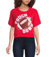 Anna & Ava Touch Down Football Patch Top