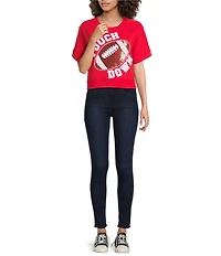 Anna & Ava Touch Down Football Patch Top