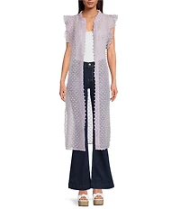 Anna & Ava Tufted Swiss Dot Tie Front Tunic