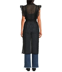 Anna & Ava Tufted Swiss Dot Tie Front Tunic