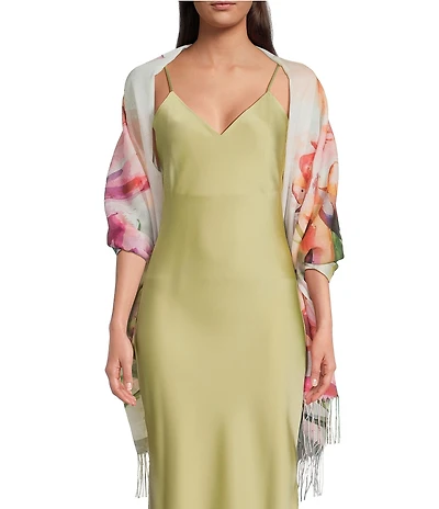 Anna & Ava Tulip Watercolor Scarf Wrap