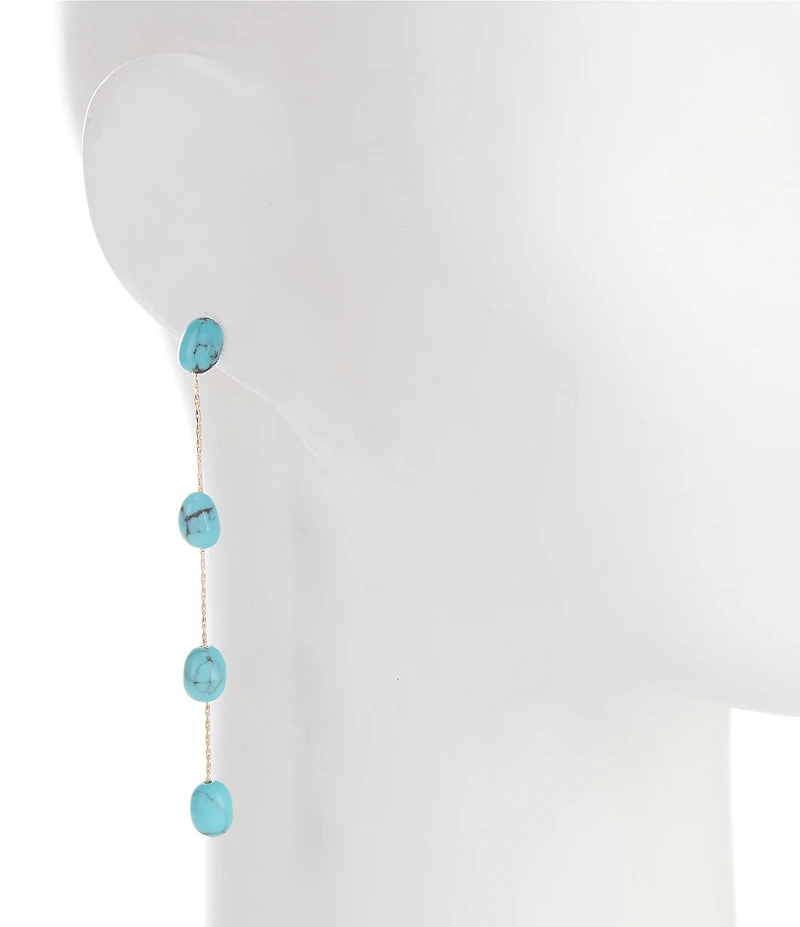 Anna & Ava Turquoise Stone Linear Earrings