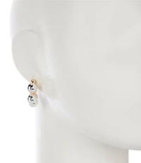 Anna & Ava Two Tone Ball Hoop Earrings