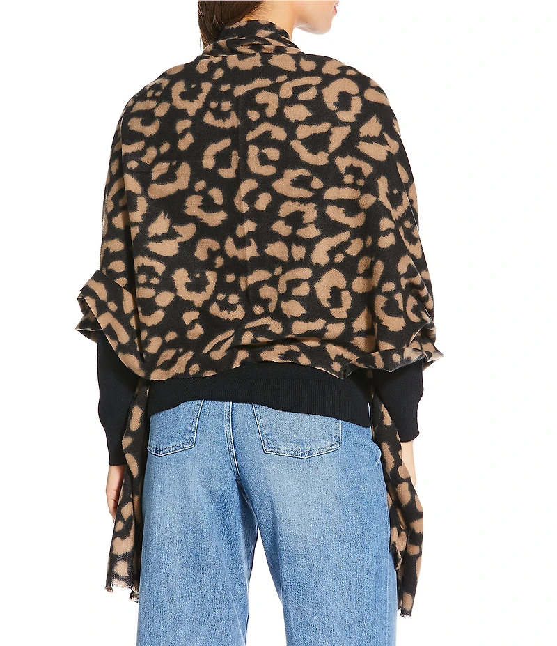 Anna & Ava Two Tone Leopard Scarf Wrap