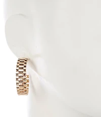 Anna & Ava Watch Chain Hoop Earrings