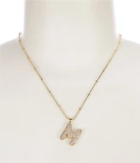 Anna & Ava Waterproof Bubble Initial Letter Short Pendant Necklace