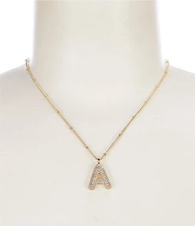 Anna & Ava Waterproof Bubble Initial Letter Short Pendant Necklace