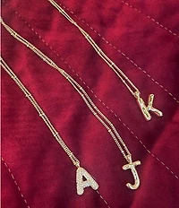 Anna & Ava Waterproof Bubble Initial Letter Short Pendant Necklace
