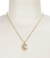 Anna & Ava Waterproof Bubble Initial Letter Short Pendant Necklace