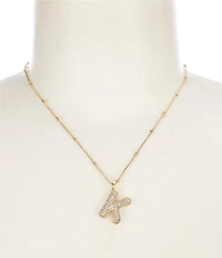 Anna & Ava Waterproof Bubble Initial Letter Short Pendant Necklace