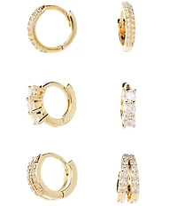 Anna & Ava Waterproof Cubic Zirconia Hoop Earring Set