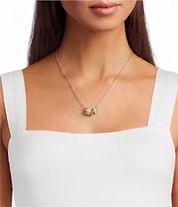 Anna & Ava Waterproof Cubic Zirconia Rondelle Short Pendant Necklace