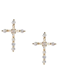 Anna & Ava Waterproof Cubic Zirconia Stone Cross Drop Earrings