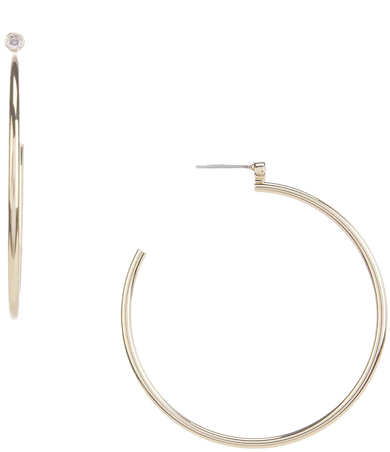 Anna & Ava Waterproof Cubic Zirconia Stone Hoop Earrings