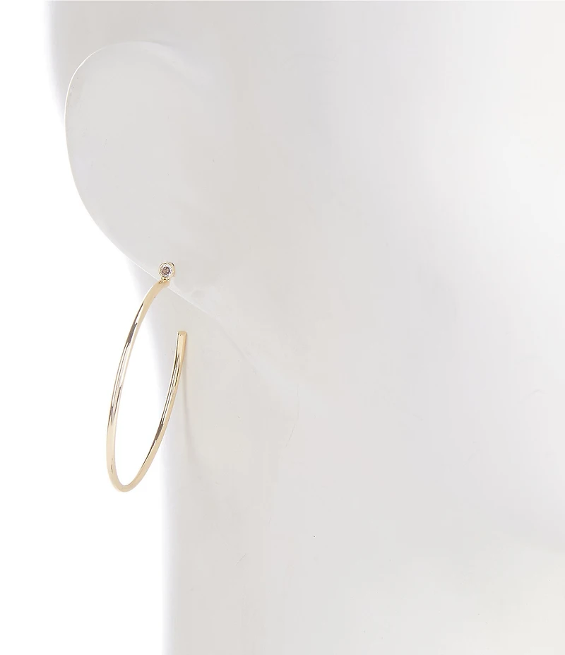 Anna & Ava Waterproof Cubic Zirconia Stone Hoop Earrings