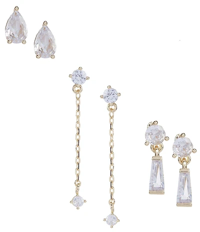 Anna & Ava Waterproof Rhinestone Stud Earring Set