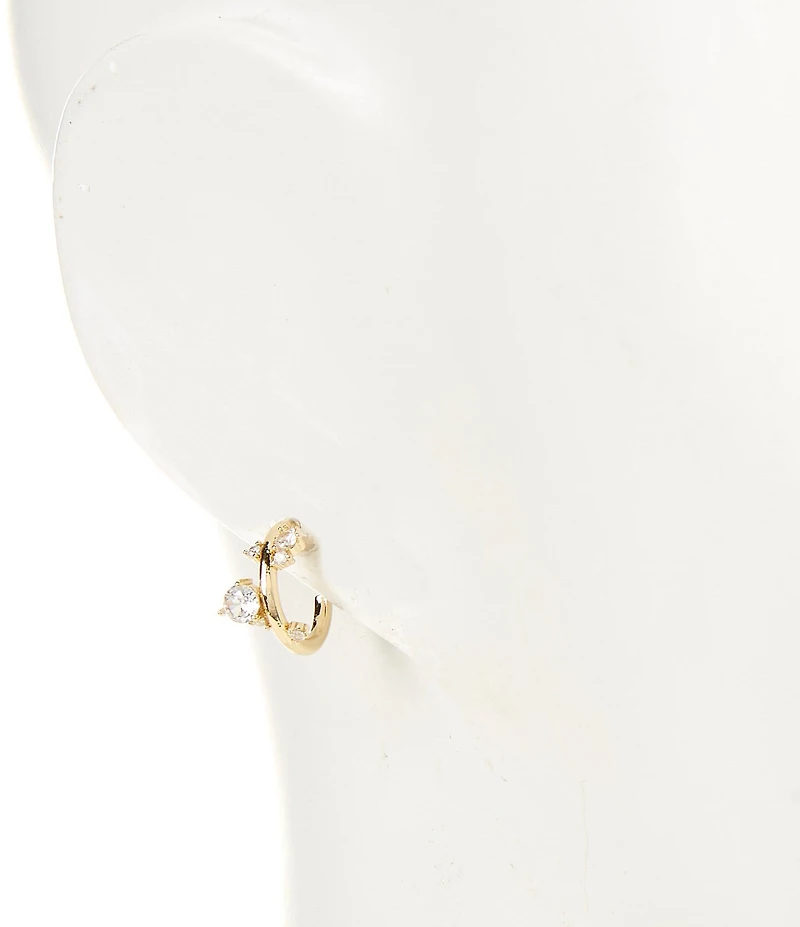 Anna & Ava Waterproof CZ Stones Stud & Hoop Earring Set