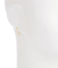 Anna & Ava Waterproof Delicate Cubic Zirconia Stone Hoop Earrings