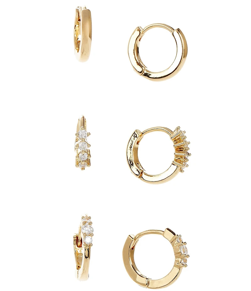 Anna & Ava Waterproof Delicate Huggie Hoop Earring Set