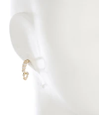 Anna & Ava Waterproof Double Cubic Zirconia Stone Hoop Earrings