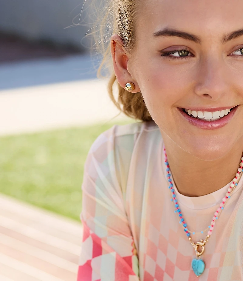 Anna & Ava Waterproof Gold Ball Stud Earrings