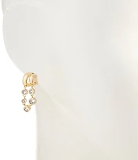 Anna & Ava Waterproof Hoop Earrings with Cubic Zirconia Stone Drops