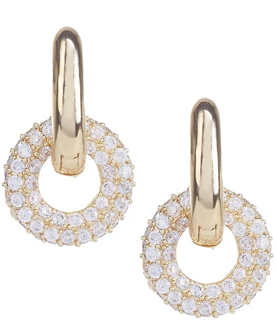 Anna & Ava Waterproof Metal And Pave Link Drop Earrings