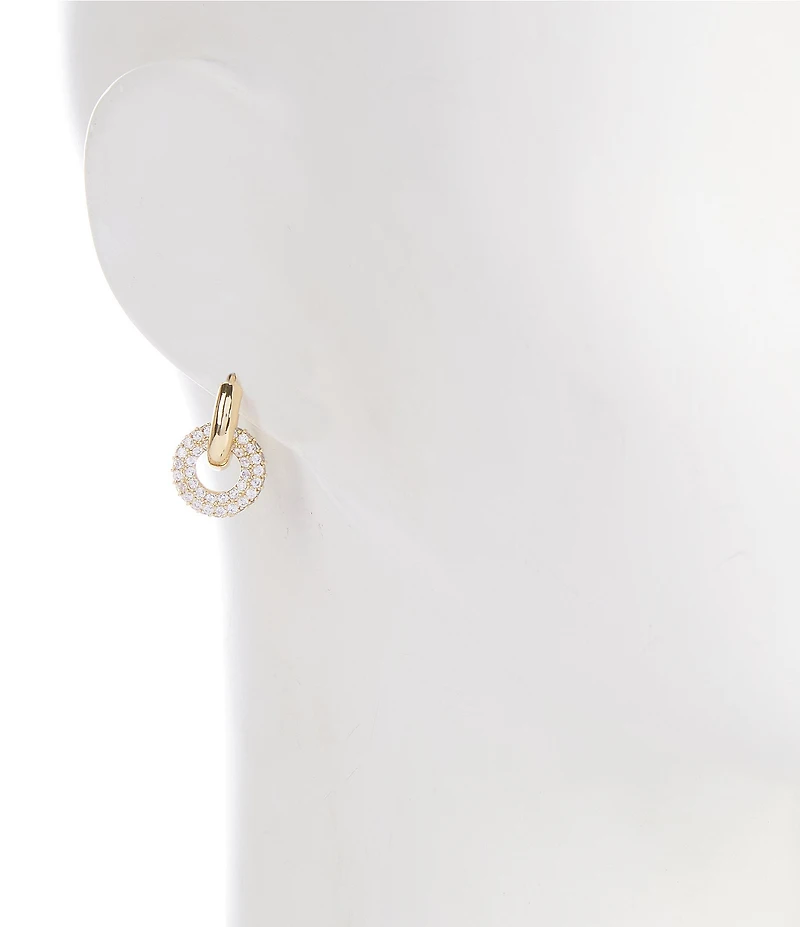 Anna & Ava Waterproof Metal And Pave Link Drop Earrings
